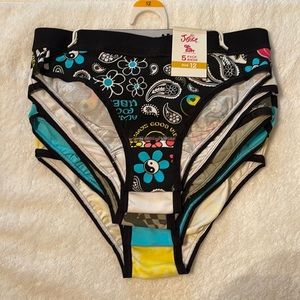 Justice Girls Bikini Underwear, 5-Pack, Size 12